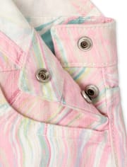 Short en sergé imprimé pour fille