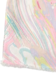 Short en sergé imprimé pour fille