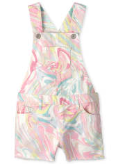 Short en sergé imprimé pour fille