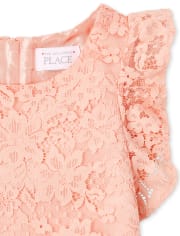 Sonoma Girl's Size 4 Lace Hem Shift Dress NWT Pink 