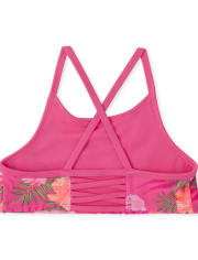 Maillot de bain bikini fleuri pour fille