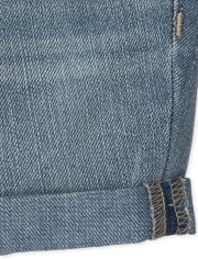 Baby And Toddler Girls Roll Cuff Denim Midi Shorts