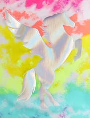 Girls Rainbow Tie Dye Unicorn One Piece Swimsuit