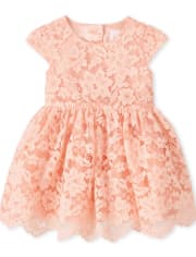 Baby Girls Lace Fit And Flare Dress
