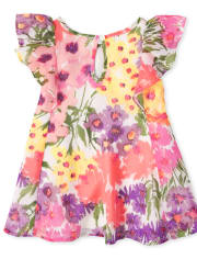 Baby Girls Floral Ruffle Dress
