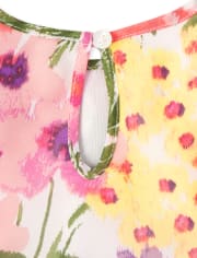 Baby Girls Floral Ruffle Dress