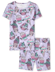 Girls Dessert Squishies Snug Fit Cotton Pajamas