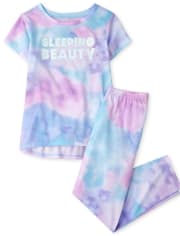Girls Tie Dye Animal Pajamas