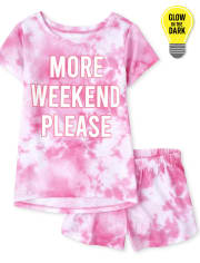 Pijama de fin de semana brillante para niñas