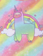 Camisón de llamacorn arcoíris para niñas