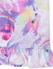 Camisón de castillo de unicornio para niñas