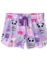 Girls Animal Frappe Pajama Shorts