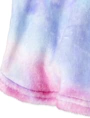 Shorts de pijama de forro polar calentito con efecto teñido anudado para niñas