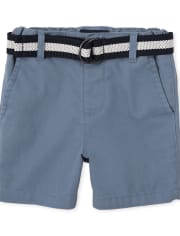 Shorts chinos con cinturón para bebés y niños pequeños