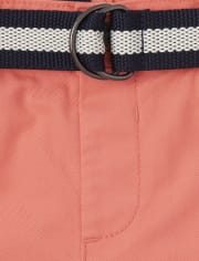 Shorts chinos con cinturón para bebés y niños pequeños