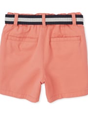 Shorts chinos con cinturón para bebés y niños pequeños