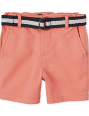 Shorts chinos con cinturón para bebés y niños pequeños