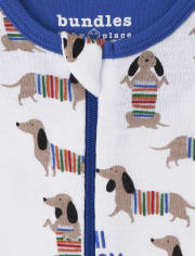 Pijamas de una pieza de algodón con ajuste ceñido para perros para bebés y niños pequeños, paquete de 2