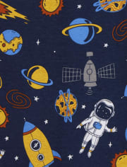 Baby And Toddler Boys Space Snug Fit Cotton One Piece Pajamas 2-Pack