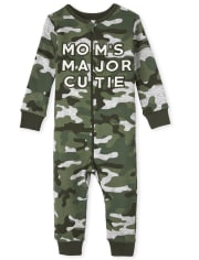 Baby And Toddler Boys Camo Cutie Snug Fit Cotton One Piece Pajamas
