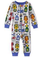 Baby And Toddler Boys Race Car Snug Fit Cotton One Piece Pajamas