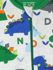Baby And Toddler Boys Dino Snug Fit Cotton One Piece Pajamas