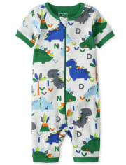 Baby And Toddler Boys Dino Snug Fit Cotton One Piece Pajamas