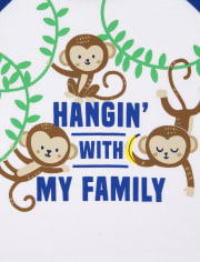 Baby And Toddler Boys Monkey Family Snug Fit Cotton Pajamas