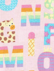 Pijamas de una pieza de algodón con ajuste ceñido y animales ABC para bebés y niñas pequeñas