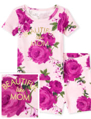 Baby And Toddler Girls Mommy And Me Floral Snug Fit Cotton Pajamas