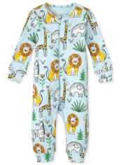 Baby And Toddler Boys Safari Snug Fit Cotton One Piece Pajamas