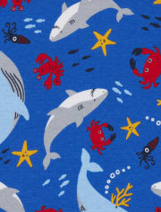 Baby And Toddler Boys Glow Shark Snug Fit Cotton Pajamas 2-Pack