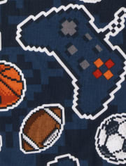 Boys Sports Snug Fit Cotton Pajamas 2-Pack