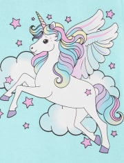 Baby And Toddler Girls Unicorn Squishies Snug Fit Cotton Pajamas 2-Pack