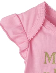 Baby Girls Glitter Mama's Mini Tutu Bodysuit
