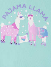 Girls Pajama Llama Snug Fit Cotton Pajamas