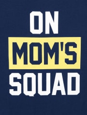 Camiseta estampada Mom's Squad para bebés y niños pequeños