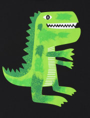 Camiseta con estampado de dinosaurio para bebés y niños pequeños