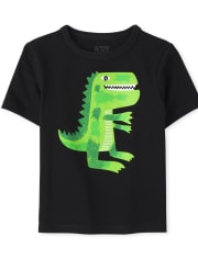 Camiseta con estampado de dinosaurio para bebés y niños pequeños