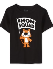 Camiseta con estampado Mom Squad para bebés y niños pequeños