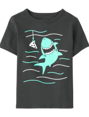 Baby And Toddler Boys Pizza Shark Graphic Tee