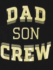 Baby And Toddler Boys Matching Family Dad Crew Graphic Tee