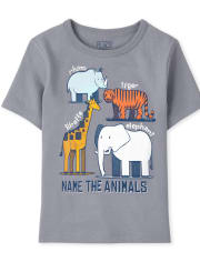 Baby And Toddler Boys Animals Graphic Tee