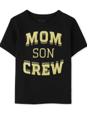 Baby And Toddler Boys Matching Family Mom Crew Graphic Tee