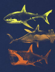 Camiseta con gráfico de tiburón para niños