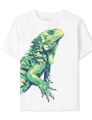 Camiseta con gráfico de lagarto para niños