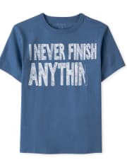 Camiseta gráfica para niños Never Finish