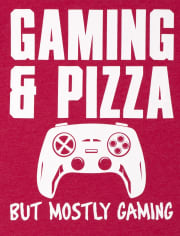 Playera gráfica Gaming And Pizza para niños
