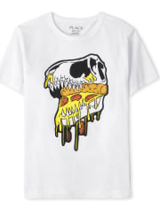 Camiseta estampada Dino Pizza para niño