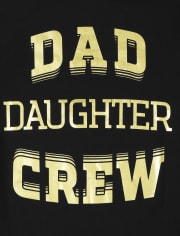 Mens Matching Family Dad Crew Graphic Tee